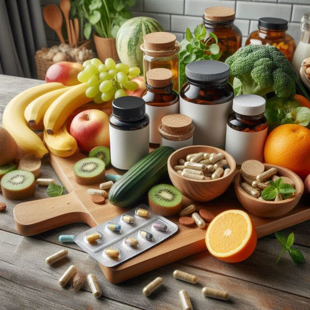 supplements and healthy food