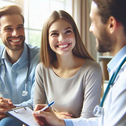 happy patient with psychiatrist